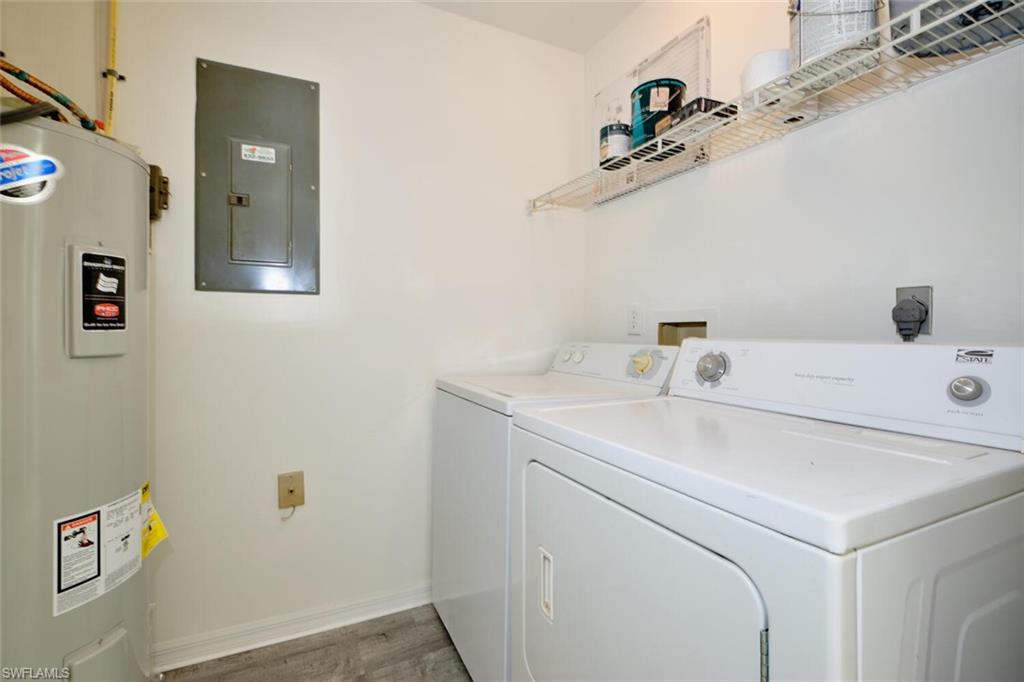 Laundry room plus attic storage