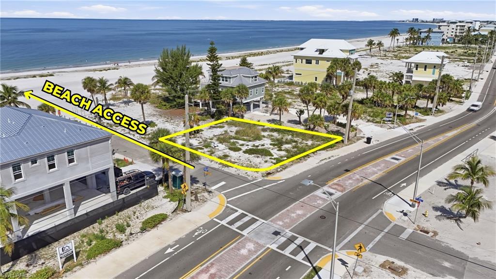 Corner lot offering direct  beach access