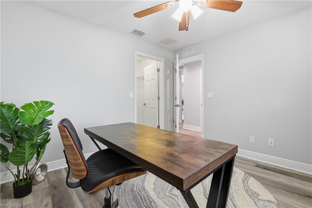 Third bedroom with spacious walk in closet.