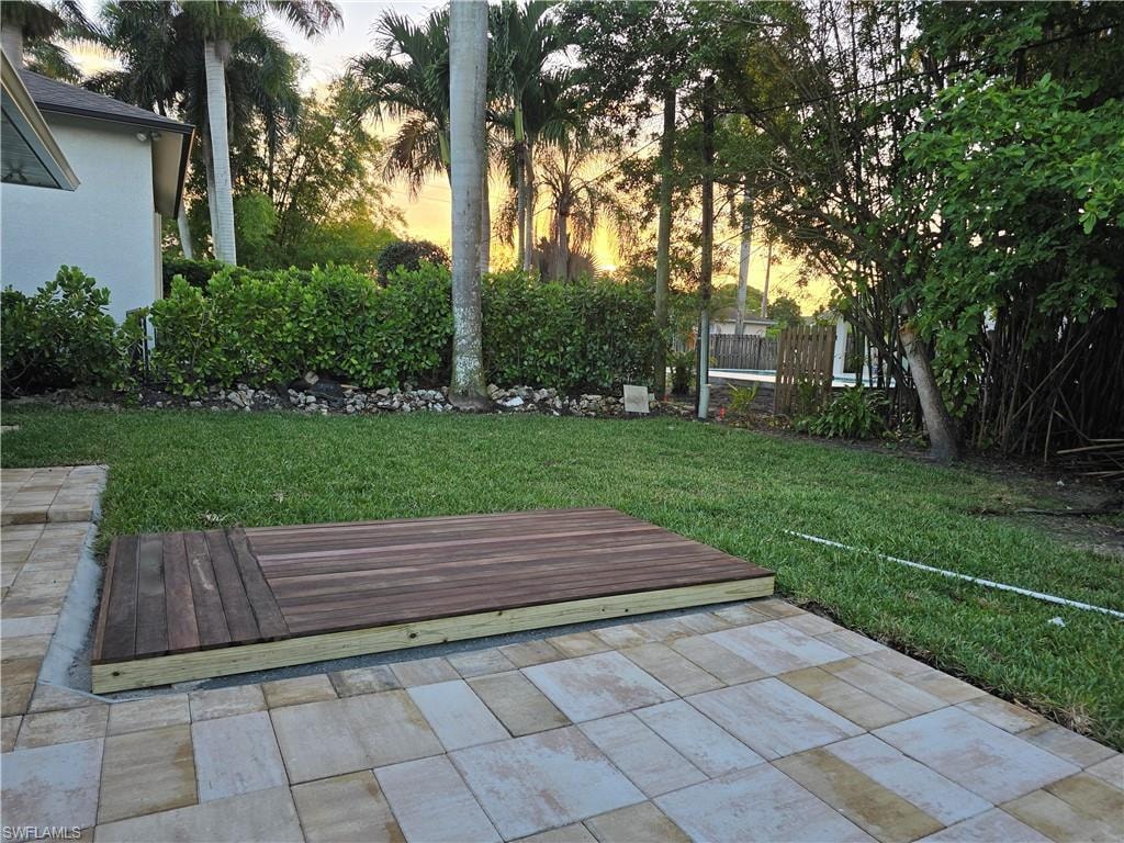 back yard looking west