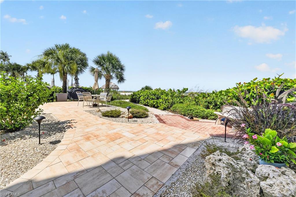 BBQ grills and sitting area