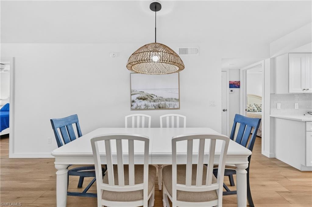 Dining Room with six comfortable chairs