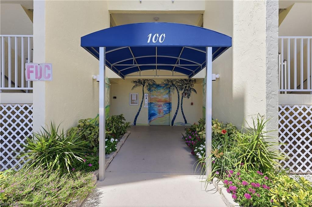 Front entry of the building