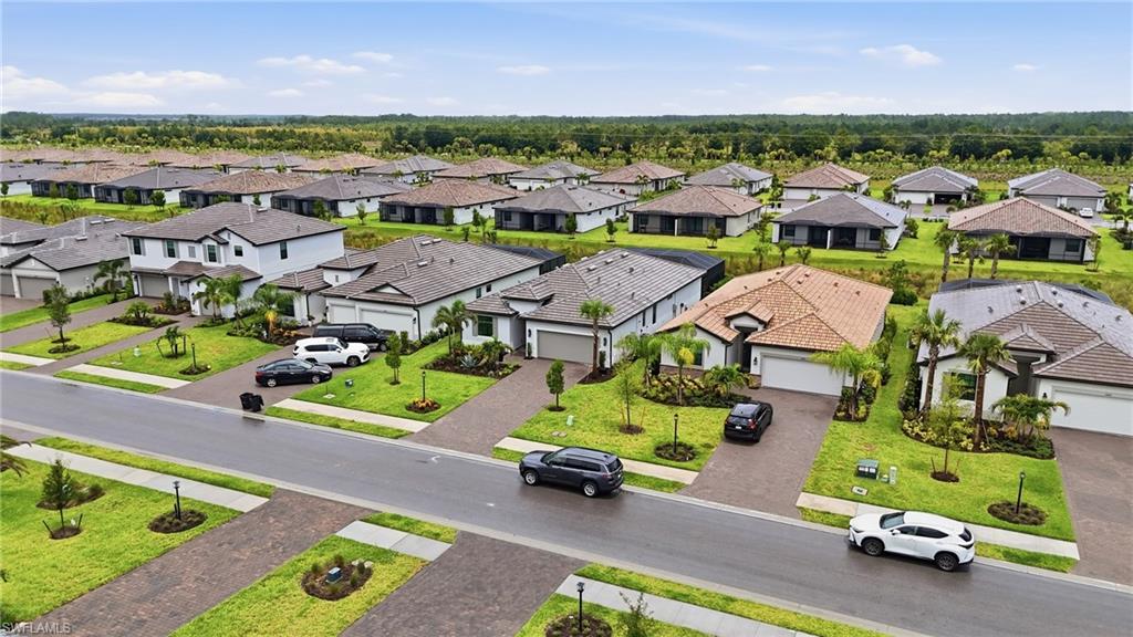 Residential development featuring a variety of single-story and two-story homes
