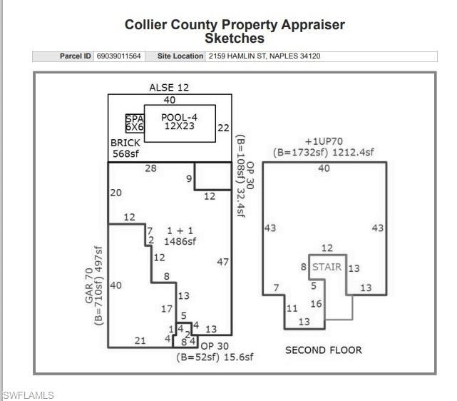 County appraiser sketches and measurements
