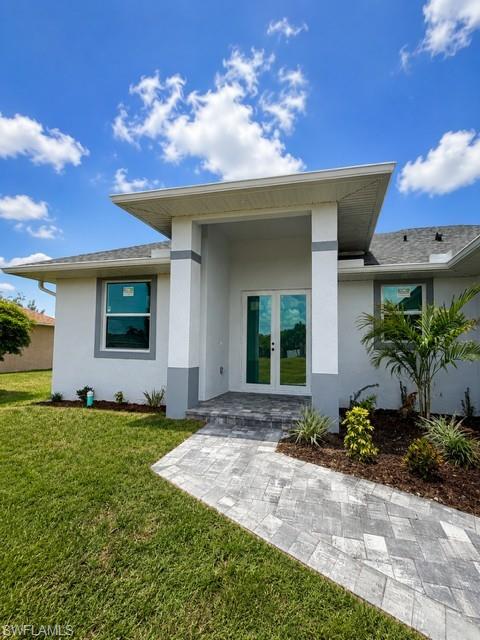 Welcoming covered entry leading into a bright, open-concept interior.