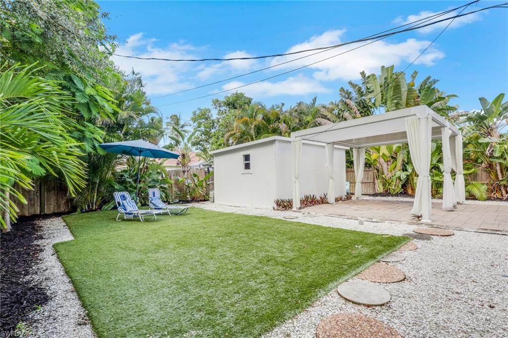 private back yard oasis