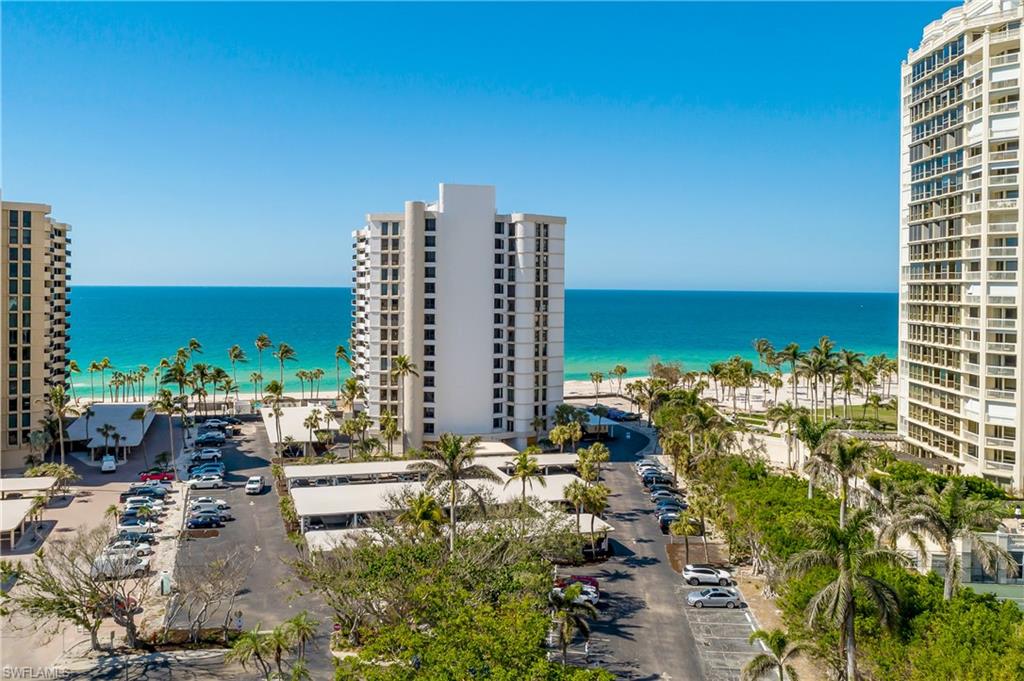 Water view with a beach view