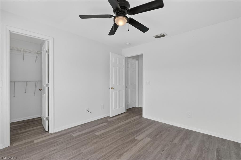 bedroom 1, walk-in closets