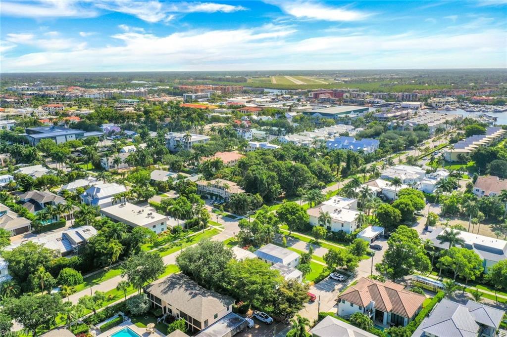 Aerial view of the neighborhood