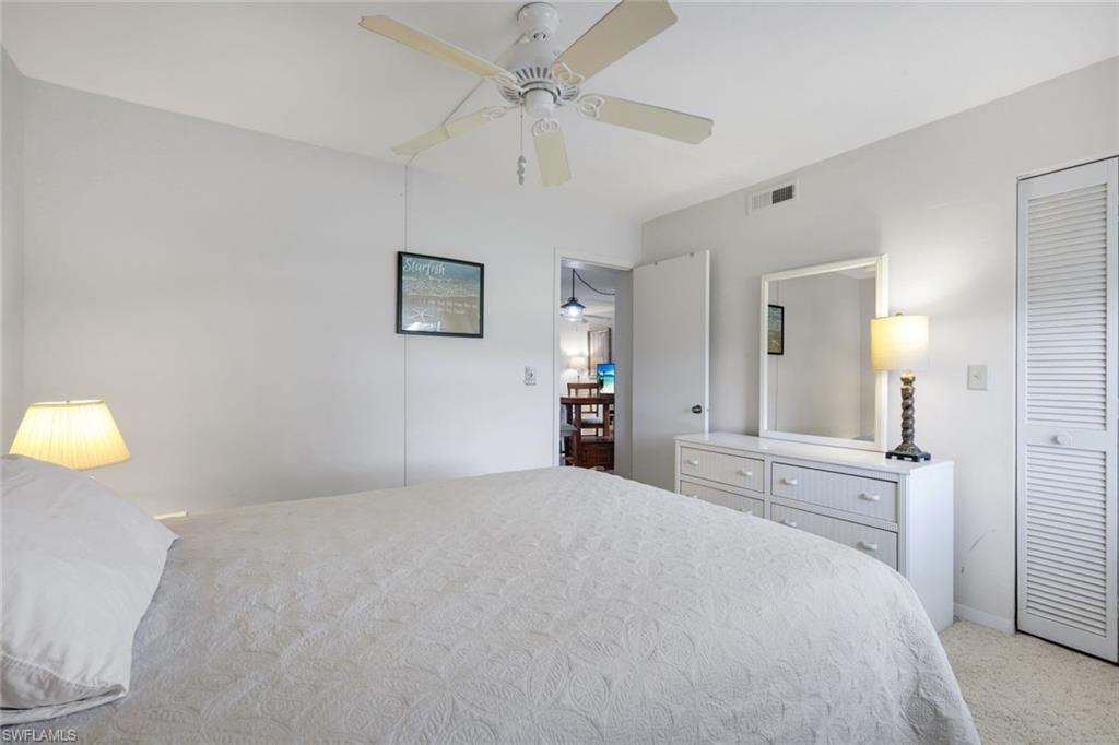 Guest bedroom is located just off the dining area.