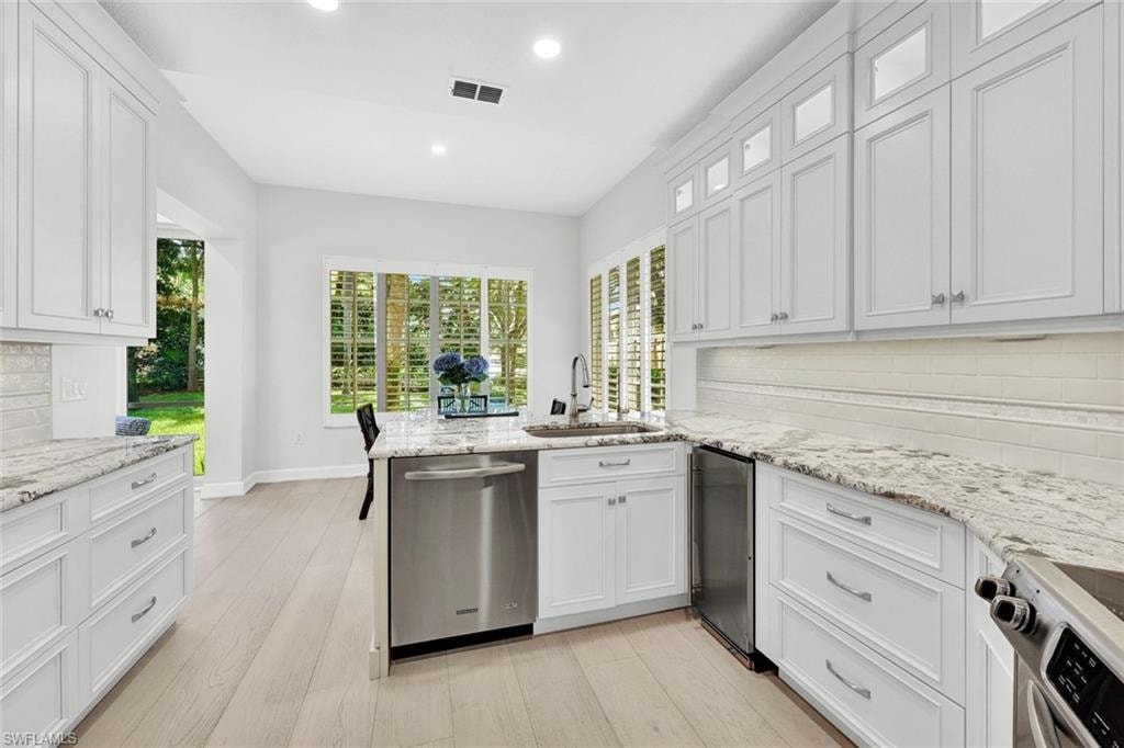 Stunning kitchen with ample counter space.
