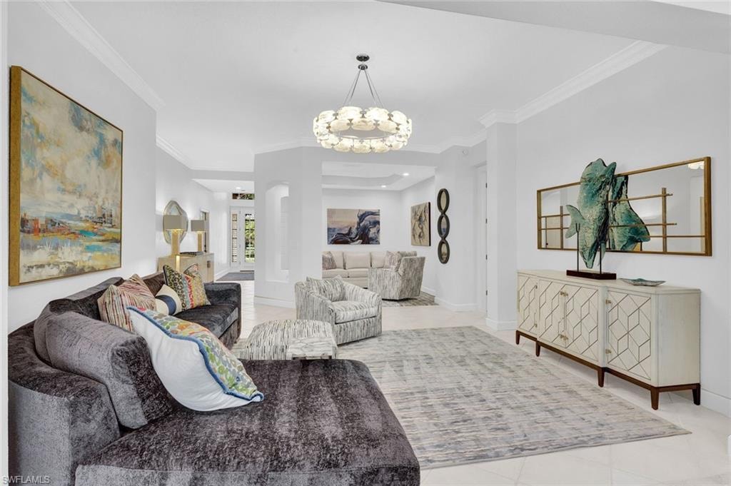 View of formal living room from the great room.