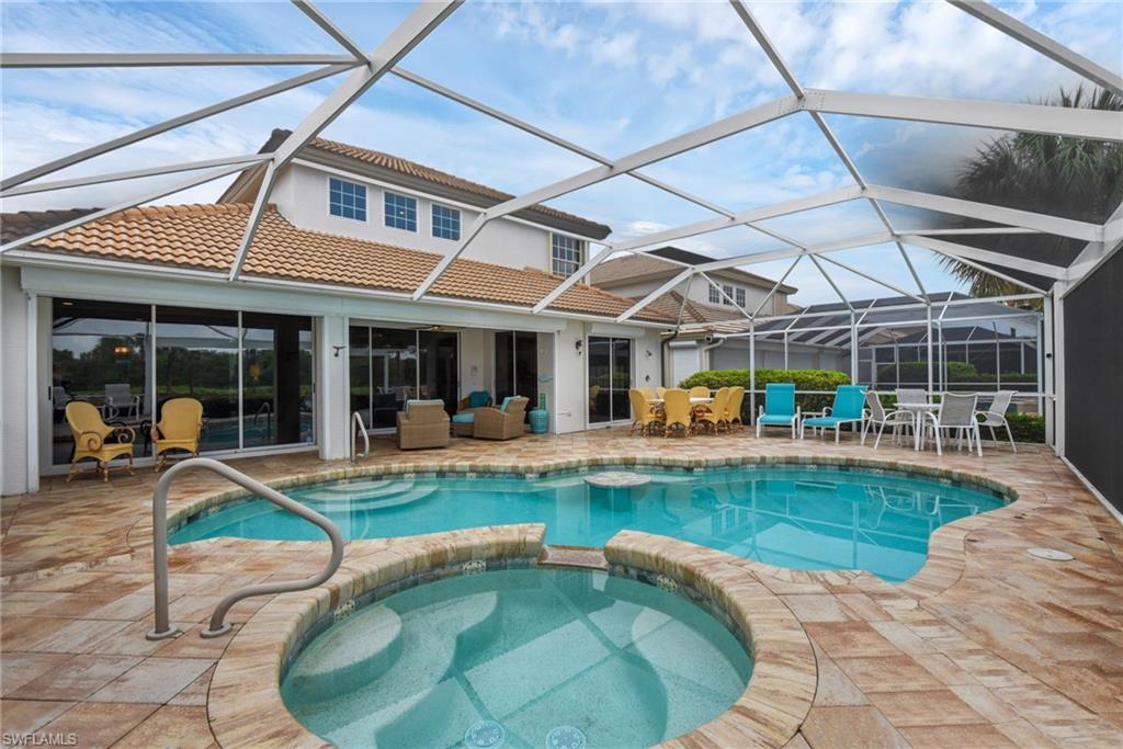 Pool and spa-screened caged lanai