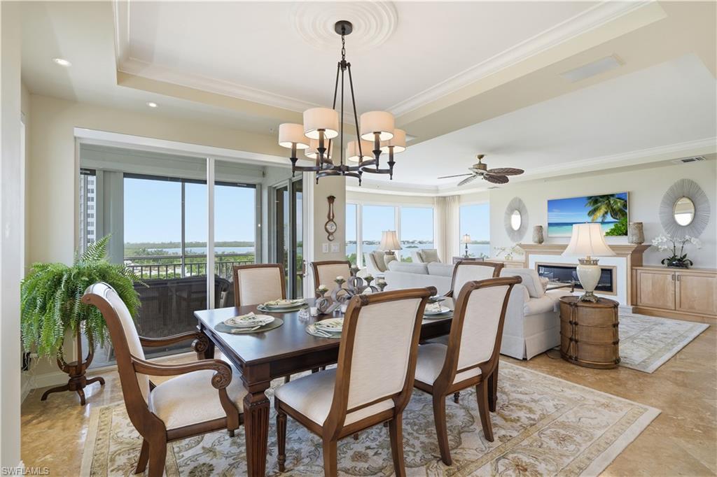 Dining area opens naturally to the living room, creating an easy flow for everyday living and entertaining.