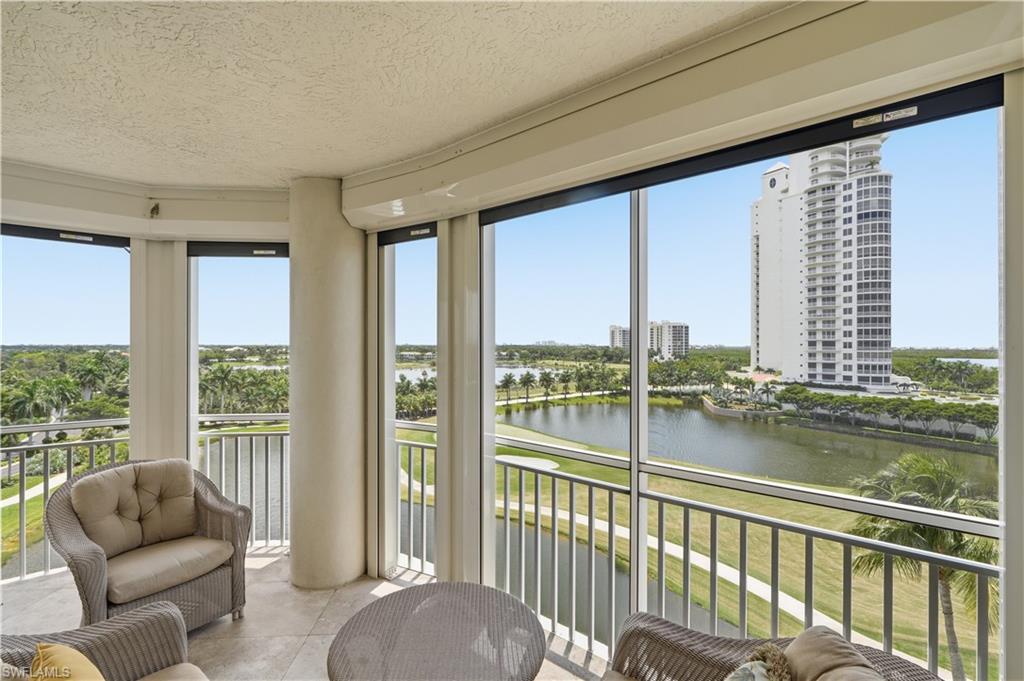 Screened lanai with a great view and plenty of room to sit and enjoy it.