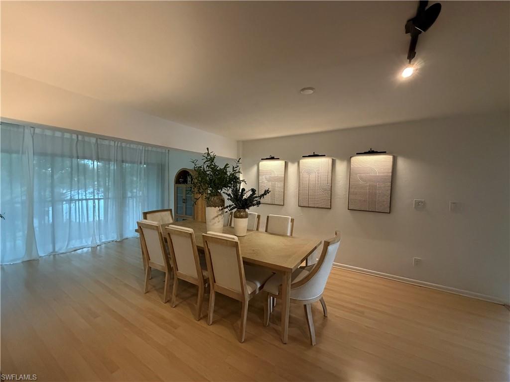 Light-toned wood-finish flooring