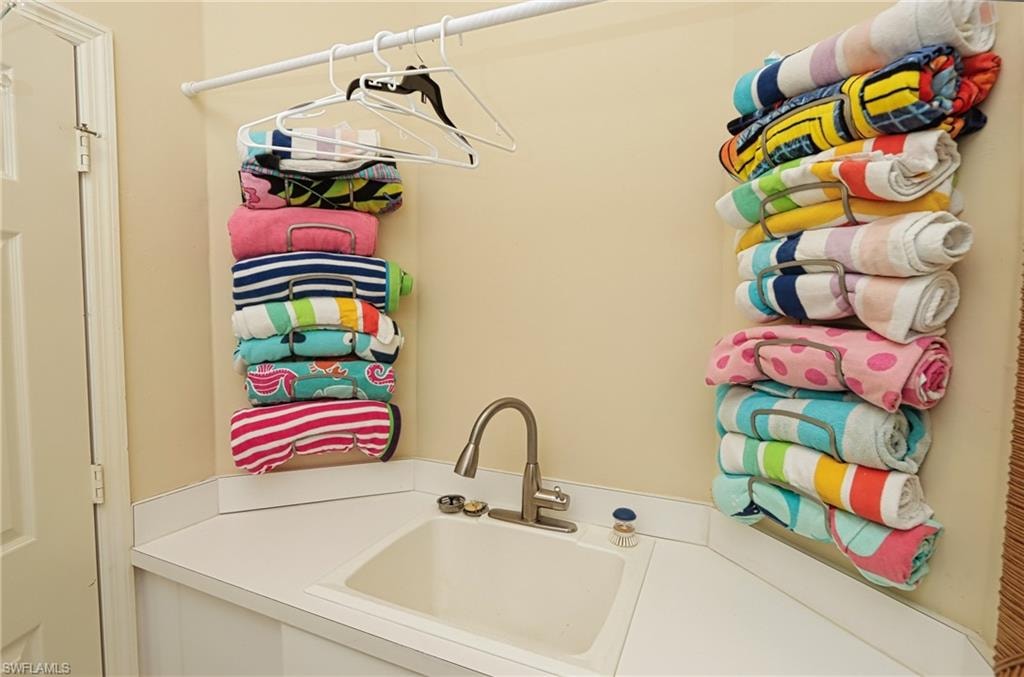 Laundry room with a sink