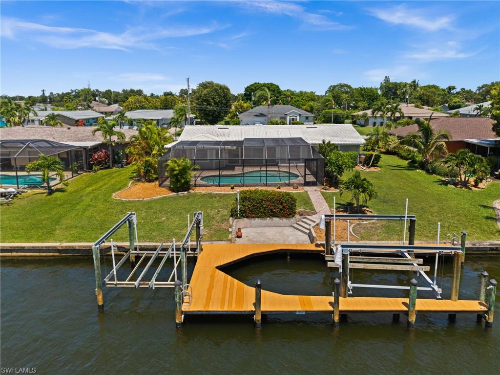 Dock with 2 boat lifts, 6K and 12K lbs