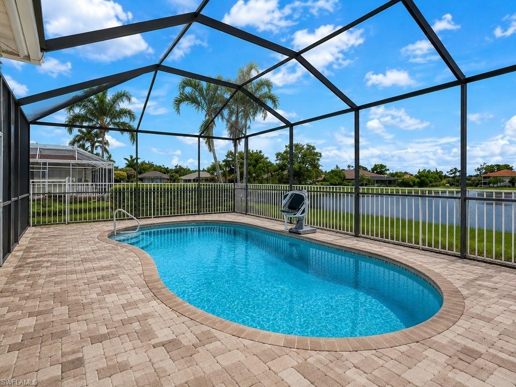 AI GENERATED PAVERS AND CAGE ON POOL