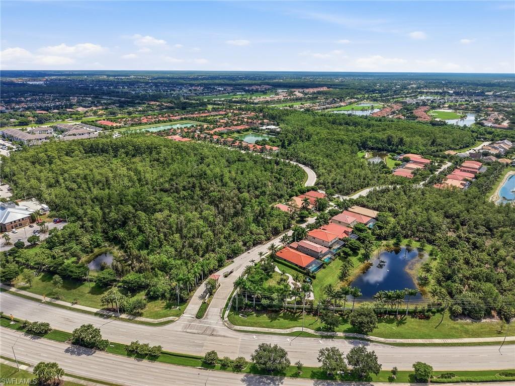 Expansive aerial showcasing Barrington Cove community amidst abundant natural landscaping