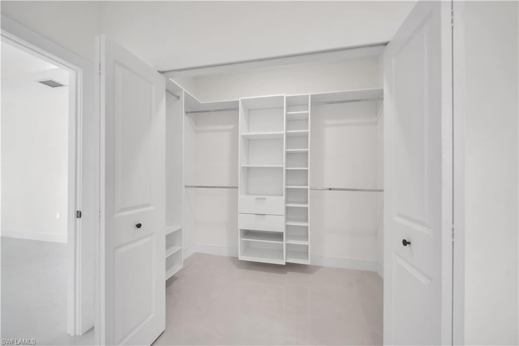 Master walk-in closet