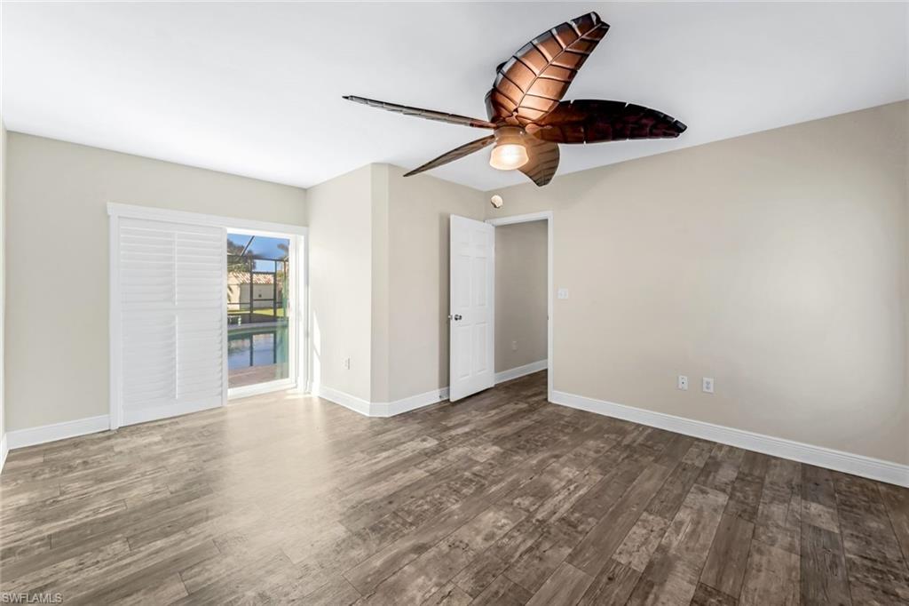 Guest Bedroom with Slider to Pool area in the separate Guest Apartment