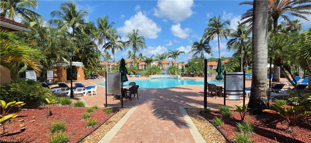 Community Pool is steps away