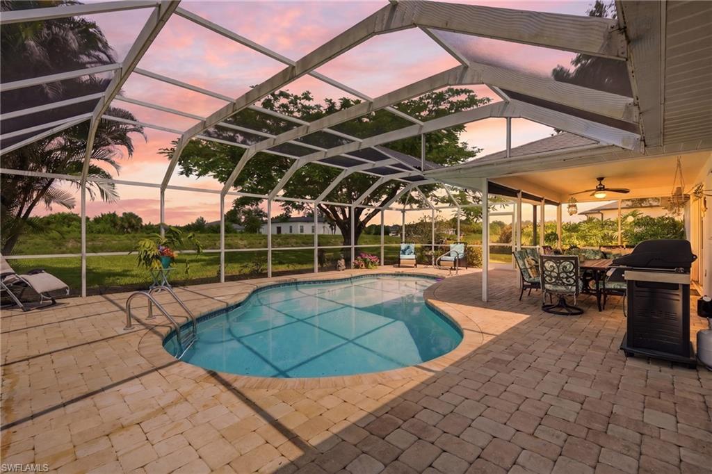Gorgeous sunsets in the evening relaxing by the pool