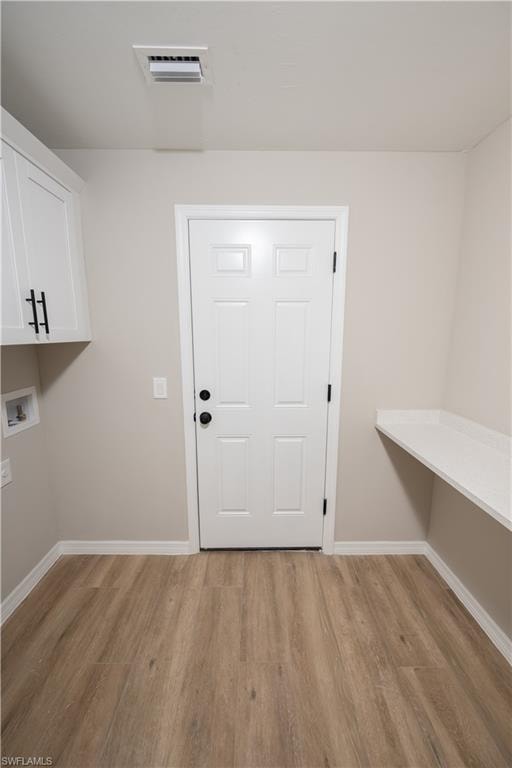 Wood-finish flooring with white trim