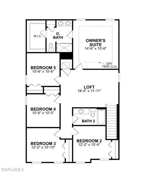 View of home floor plan- Second floor.