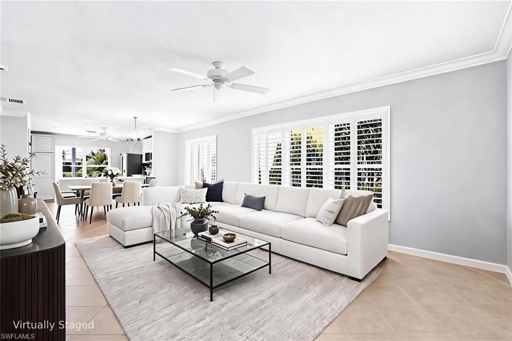 Virtually staged Living Room