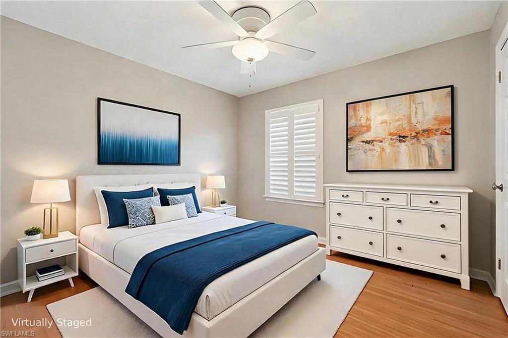 Virtually staged Guest Bedroom
