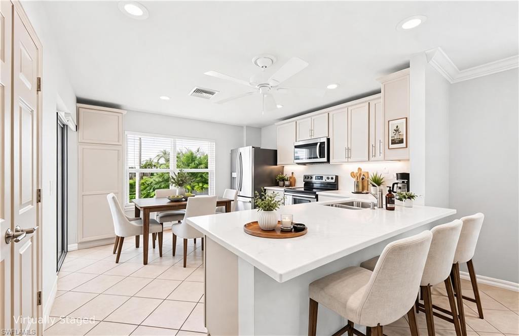 Virtually staged Dining Area
