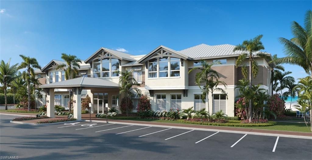 Front view of new private beach club.
