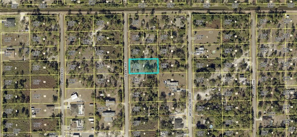 Aerial Survey. Displaying the property within a grid of parcels and street layouts