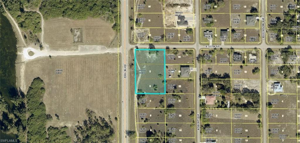 Aerial Map. Displaying the property's boundaries and surrounding parcels