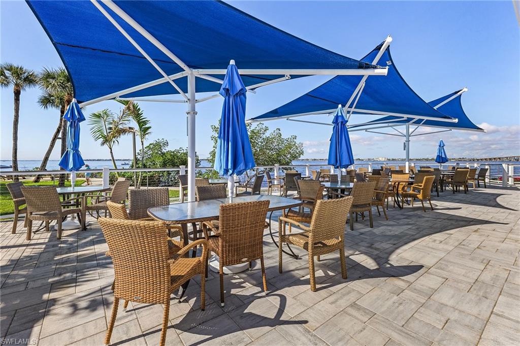 Waterfront patio dining