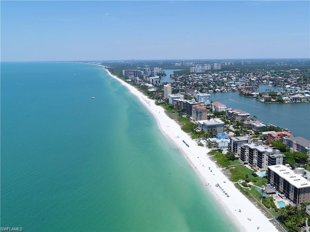 View of urban area featuring unending shoreline