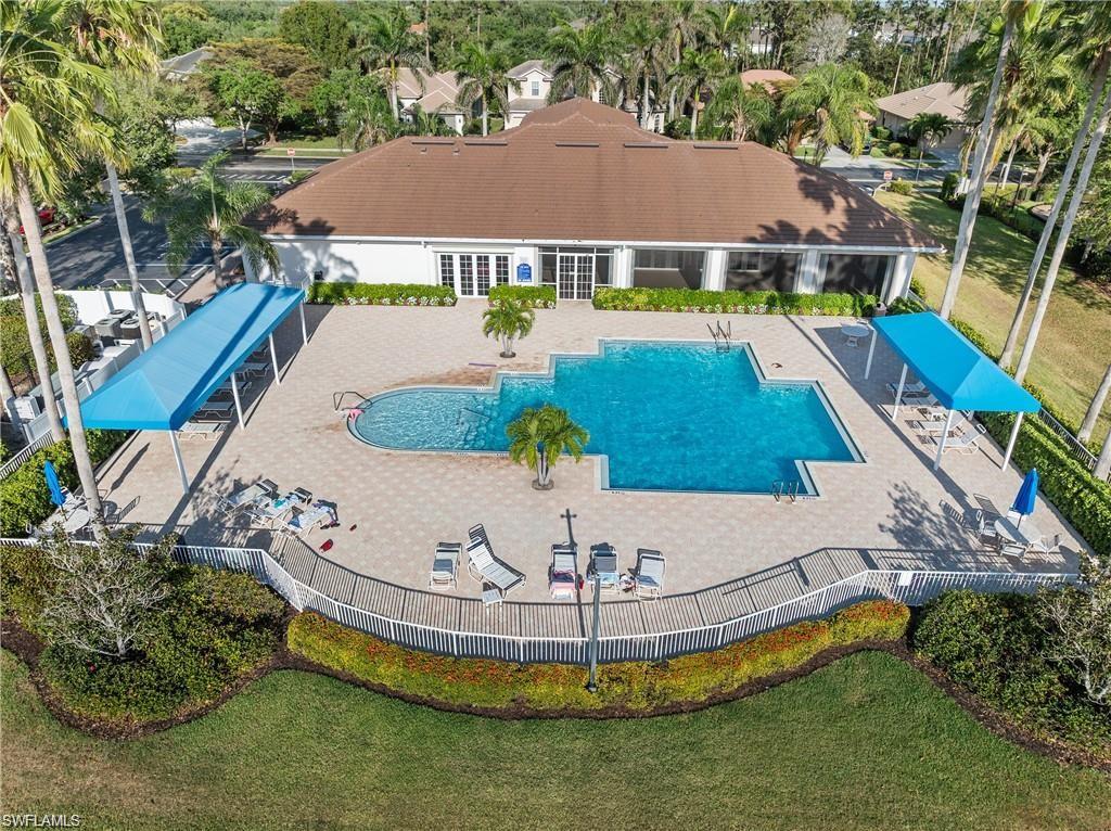 Community pool featuring a patio area