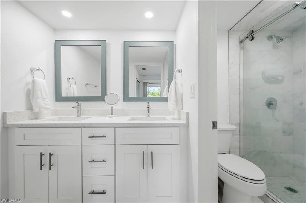Primary Bathroom with Double Sink Area & Walk-in Shower
