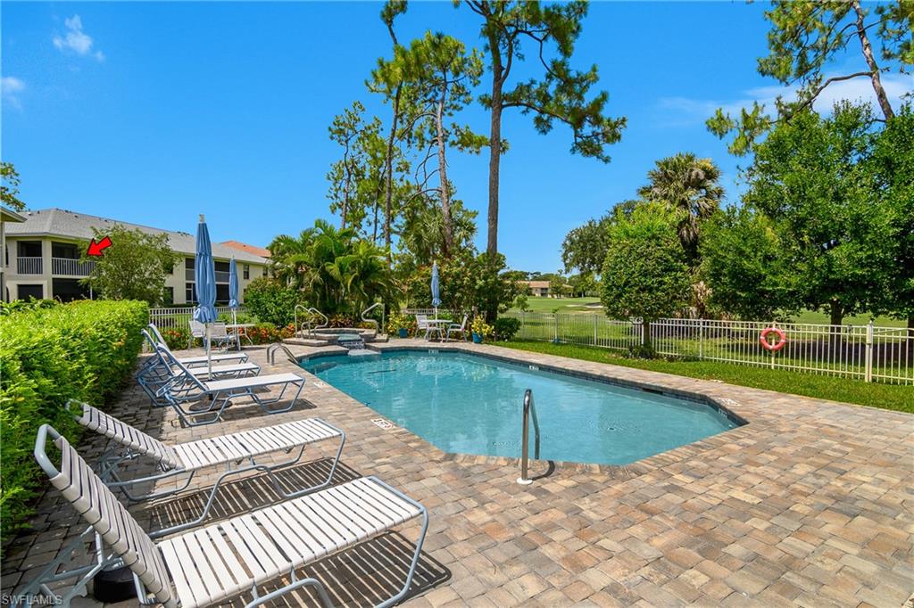 Spacious pool and spa just steps from the unit and also views of the pool from the lanai