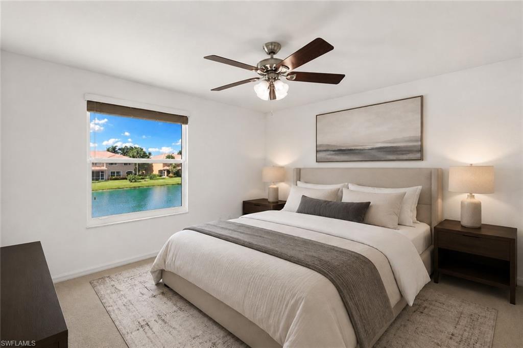 Virtually staged bedroom 3