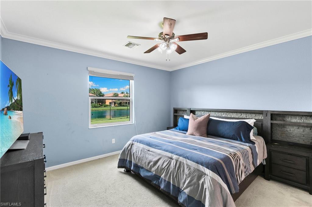 Private primary suite located on First floor.