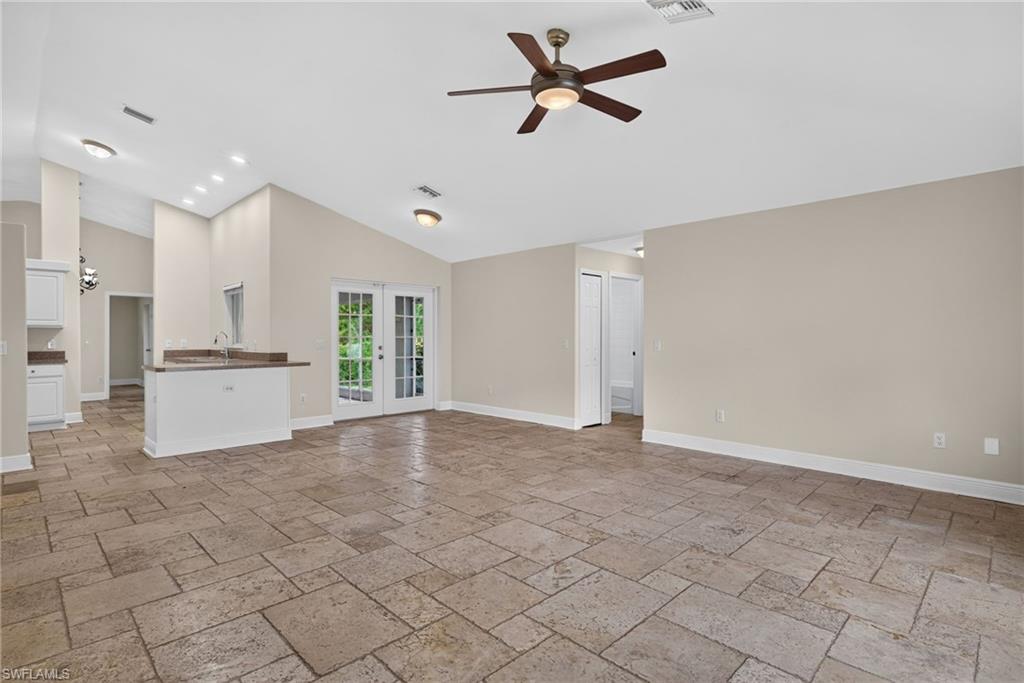 Rear living room, possible conversion to 4th bedroom or study
