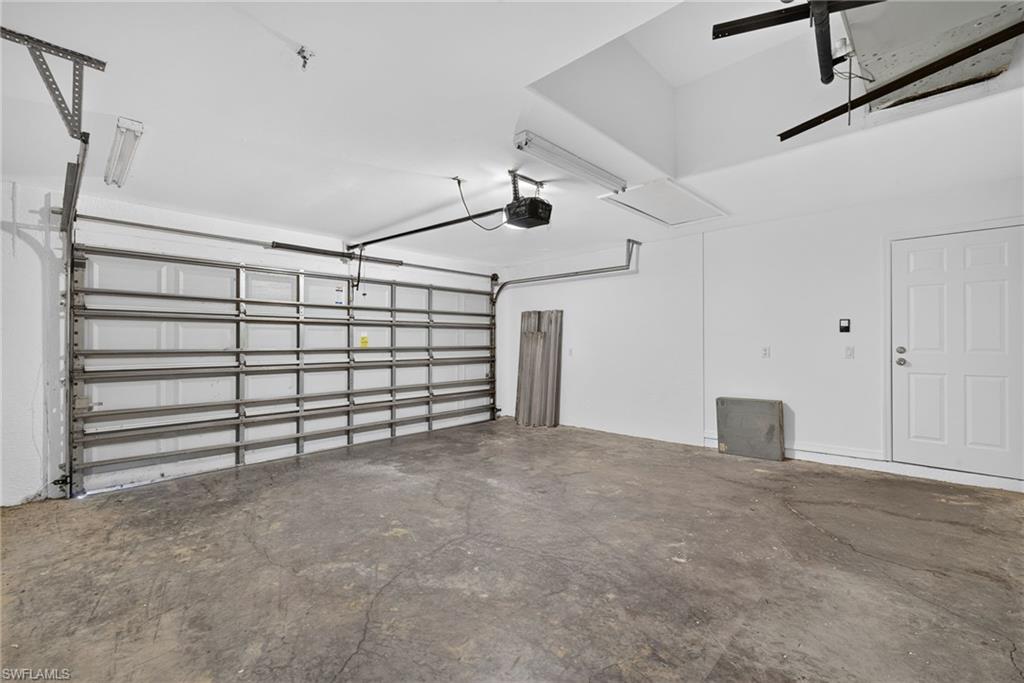 Garage with included metal storm panels