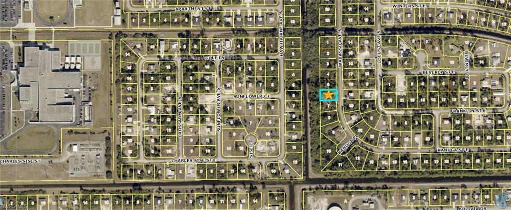 Aerial Map. Indicating the parcel location within the property context