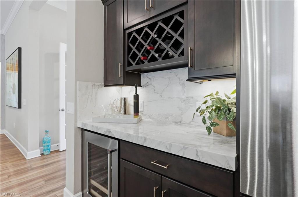 Wine Bar with Beverage Cooler