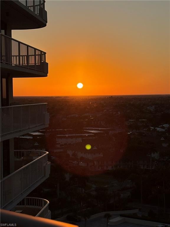 sunrise from front of building