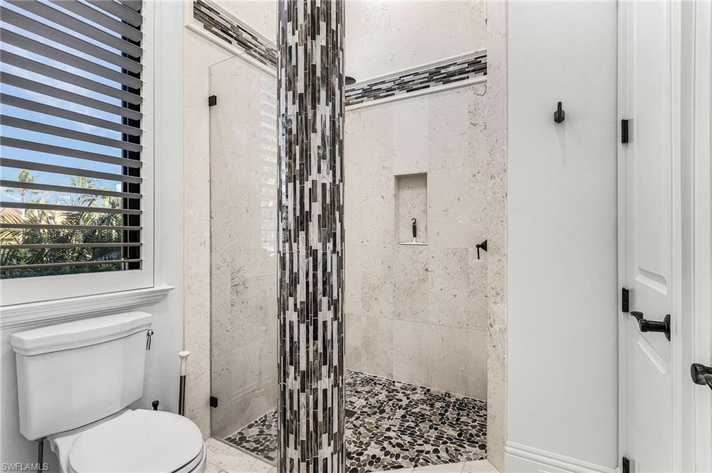 His primary shower and toilet